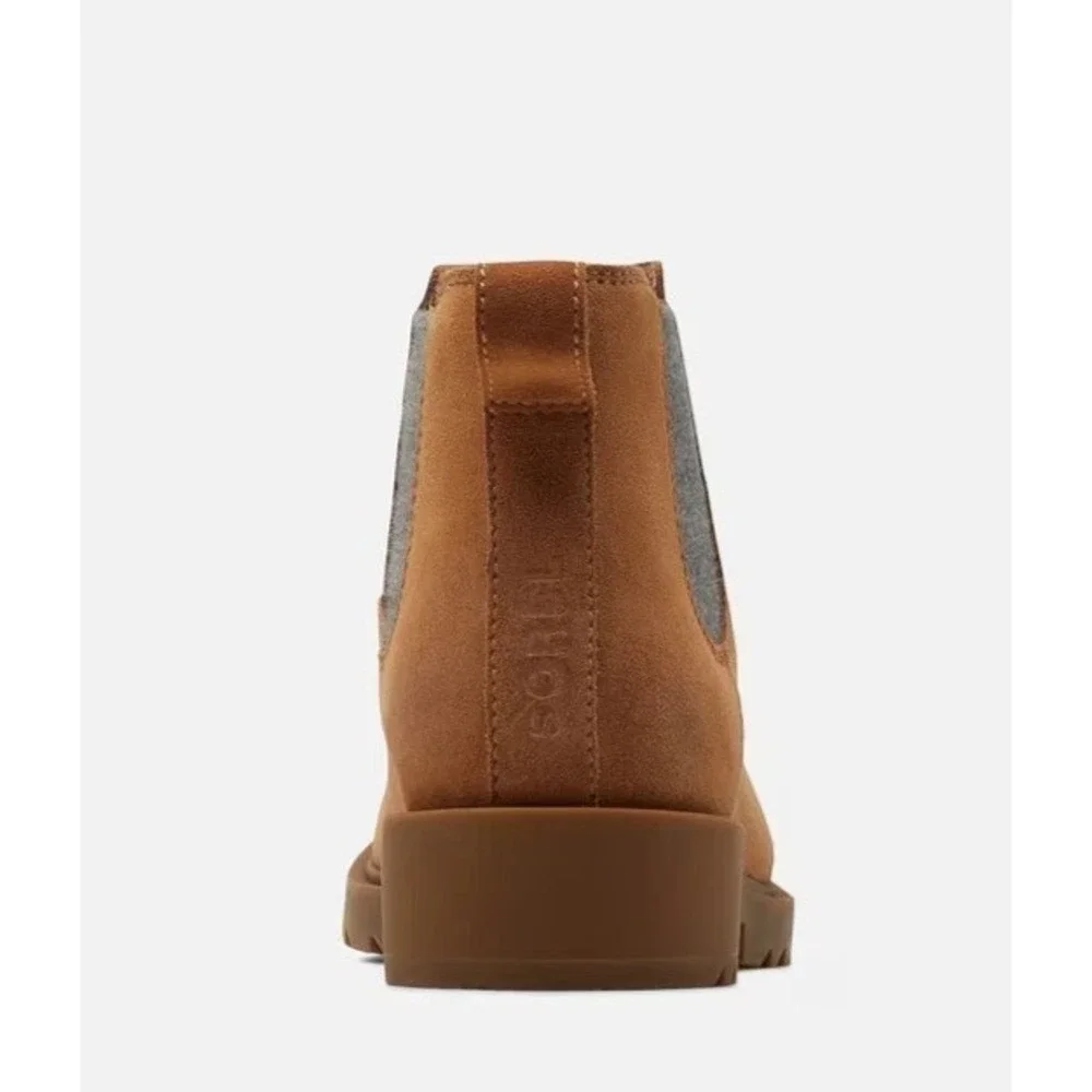 SOREL® Women's 6.5 EMELIE™ II Chelsea Waterproof Bootie in Dark‎ Moss/Gum - $140